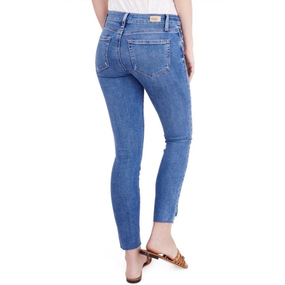 Paige Jeans Verdugo Ankle Jeans Bella Blu Distressed Raw Hem 30 - Picture 5 of 14